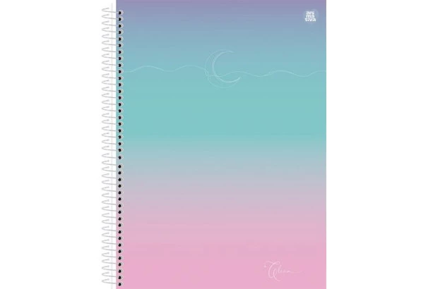 CADERNO CAPA DURA 1 MATERIA CLEAN 80 FOLHAS ANIMATIVA