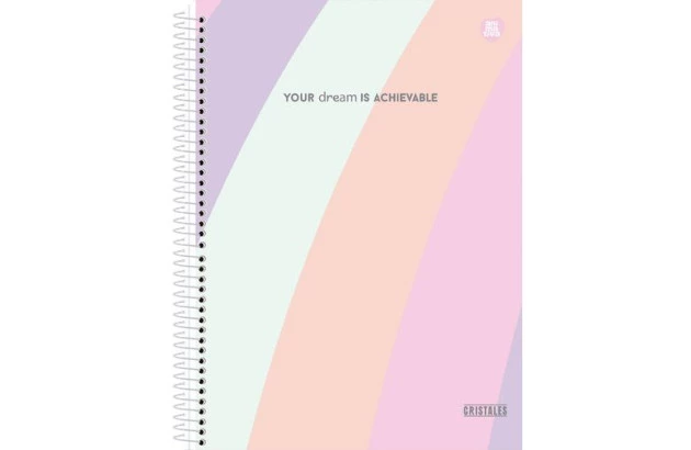 CADERNO CAPA DURA 1 MATERIA CRISTALES 80 FOLHAS ANIMATIVA