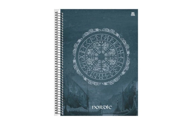 CADERNO CAPA DURA 15 MATERIAS 240 FOLHAS NORDIC ANIMATIVA
