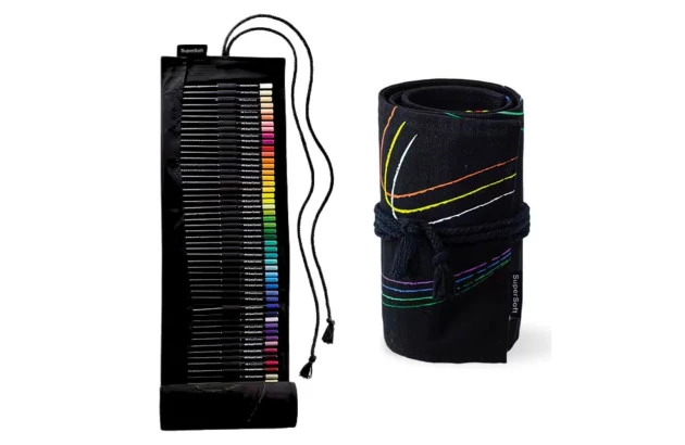 LÁPIS DE COR SUPERSOFT 72 CORES COM ESTOJO DE TECIDO FABER-CASTELL