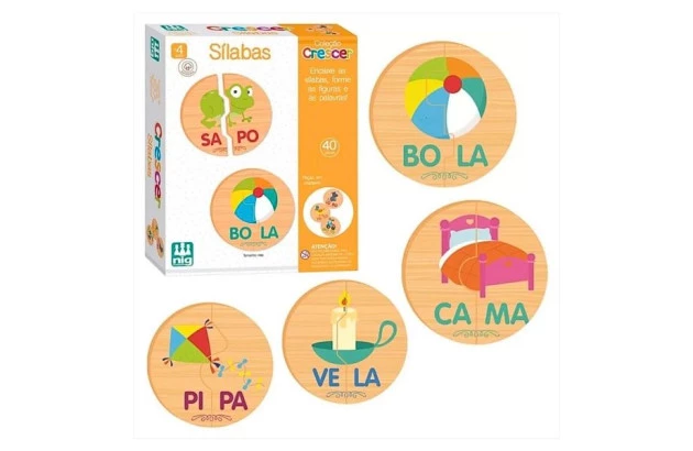BRINQUEDO EDUCATIVO COLECAO CRESCER SILABAS + 3 ANOS | NIG BRINQUEDOS