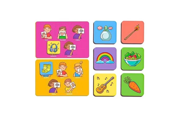 JOGO EDUCATIVO MEUS 5 SENTIDOS IDADE + 3 ANOS | NIG BRINQUEDOS