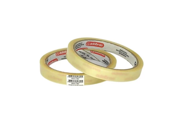 FITA ADESIVA ESCOLAR POLISIL 12MM X 10M AMARELA UNIDADE | ADELBRAS
