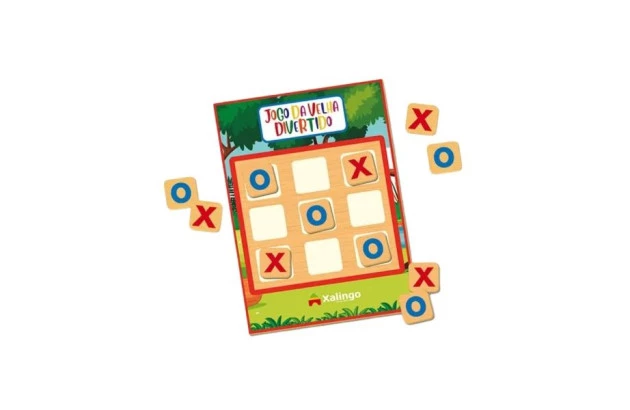 JOGO DA VELHA DIVERTIDO MINHA ESCOLINHA 10 PEÇAS + 4 ANOS | XALINGO