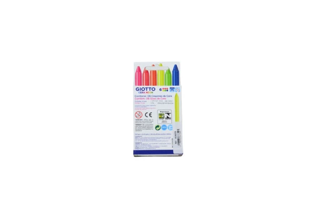 GIZ DE CERA 6 CORES NEON GIOTTO MAXI 11MM