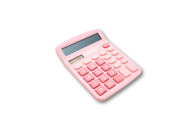 CALCULADORA DE MESA 12 DÍGITOS ROSA NEO PRETA LETRON