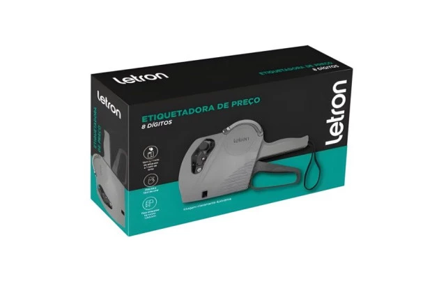 ETIQUETADORA DE PRECO 8 DIGITOS 1,2X2,1CM LETRON