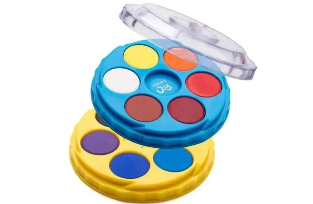 AQUARELA 12 CORES ESTOJO EMPILHÁVEL COLOR JOY - LINHA INCLUSÃO- LEO&LEO 72407