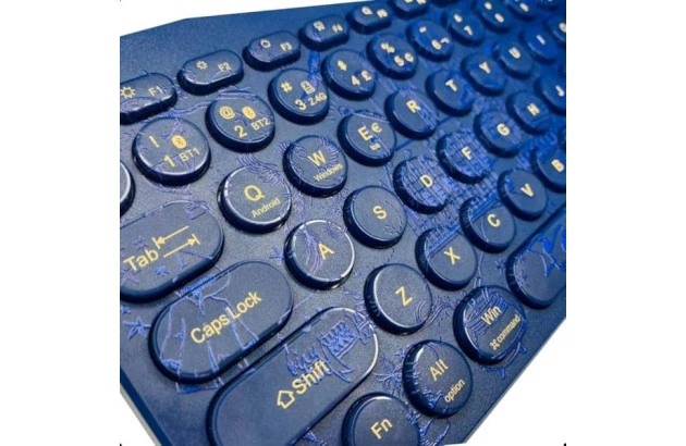 TECLADO E MOUSE WIRELESS E BLUETOOTH HARRY POTTER 78 TECLAS | 1200 DPI | SEM FIO LETRON 74692