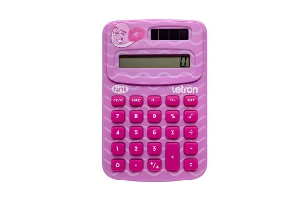 CALCULADORA 8 DIGITOS FINI ROSA |  LEONORA 10320
