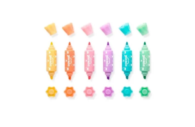 MARCA TEXTO MINI 2 PONTAS BOMBOM PICNIC COR CANDY SORTIDO LEO&LEO - 94117