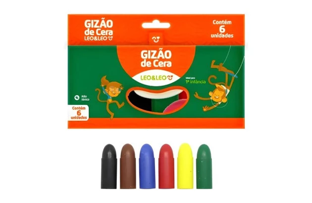 GIZ DE CERA 12 CORES BIG LEONORA 4462