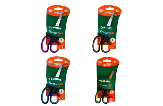 TESOURA ESCOLAR SOFT INOX 14CM 4592 LEONORA