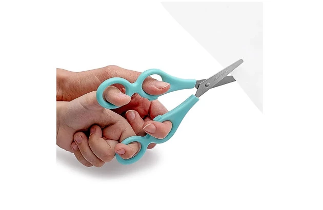 TESOURA ESCOLAR DUPLA TANDEM COLOR JOY INCLUSÃO LEO&LEO