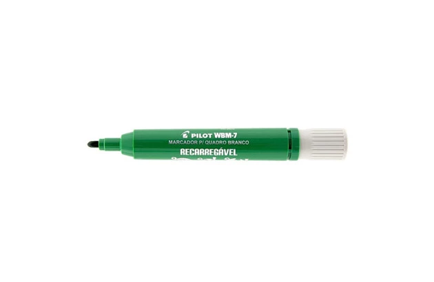 MARCADOR PARA QUADRO BRANCO RECARREGÁVEL WBM-7 VERDE PILOT | PONTA REDONDA 4.0 MM