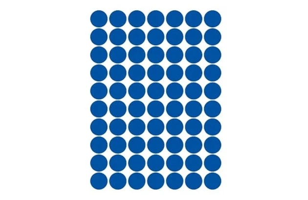 ETIQUETA ADESIVA MULTIUSO REDONDA N° 13MM AZUL - 6 FOLHAS 420 ETIQUETAS | COLACRIL 6021AZ