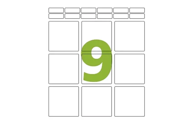 ETIQUETA ADESIVA CARTA 9 69,85X69,85MM 25 FOLHAS BRANCA - IMPRESSORA INJET OU LASER | COLACRIL CC296