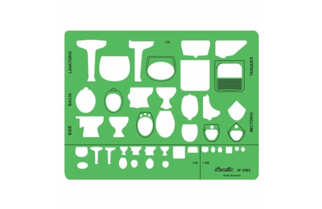 ESQUADRO ACRÍLICO 30° 60° 90° 16CM COM ESCALA MODELO 1616 - TRIDENT