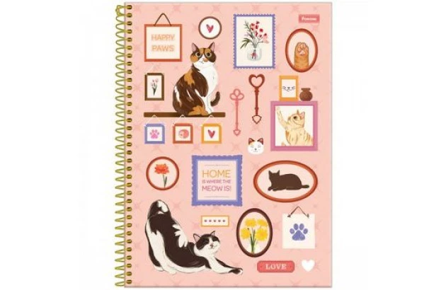 CADERNO CAPA DURA 1 MATERIA SMOOGIES 80 FOLHAS FORONI