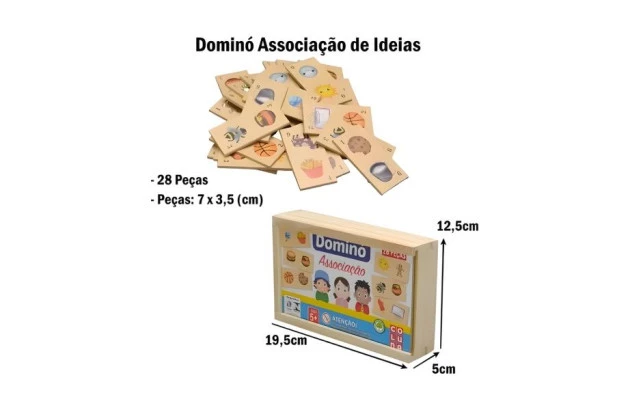 JOGO DE DOMINÓ EDUCATIVO ASSOCIAÇÂO DE IDÉIAS | PAIS & FILHOS REF 790706