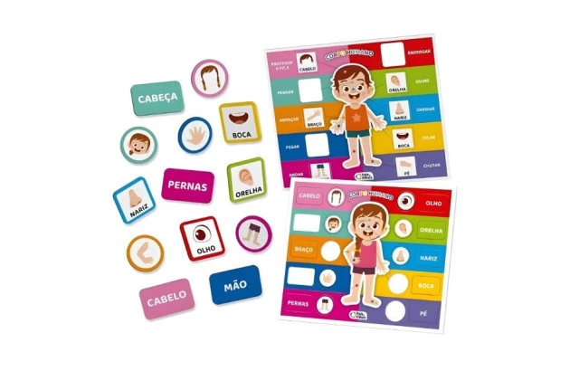 JOGO CAÇA FIGURAS CONHECENDO CORPO HUMANO INCLUSIVO PAIS E FILHOS