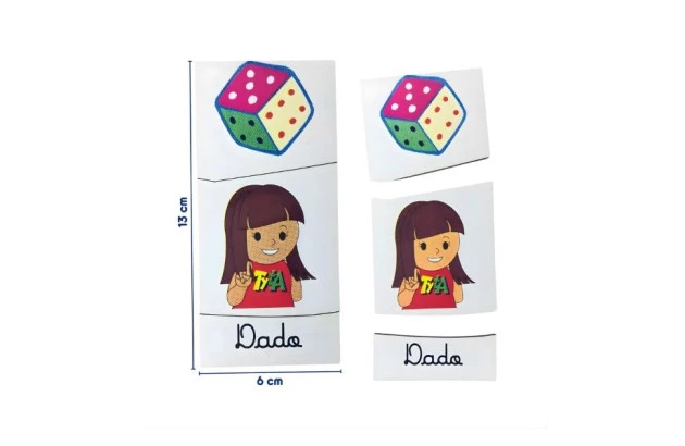 BRINQUEDO EDUCATIVO ALFABETO ILUSTRADO LIBRAS 80 PEÇAS MDF 1770 CARLU