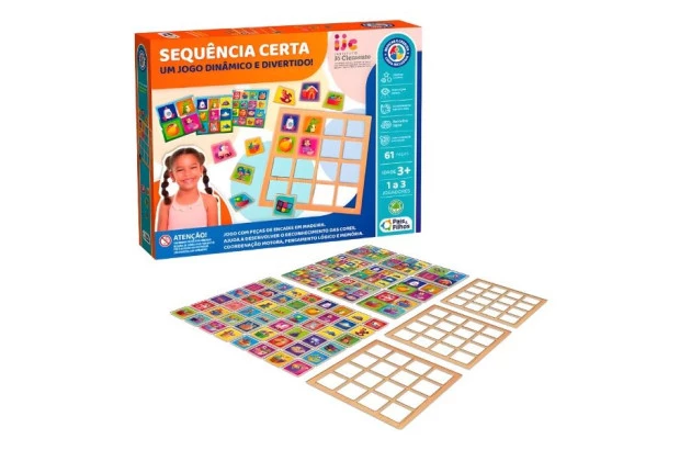 JOGO SEQUENCIA CERTA + 3 ANOS PAIS E FILHOS