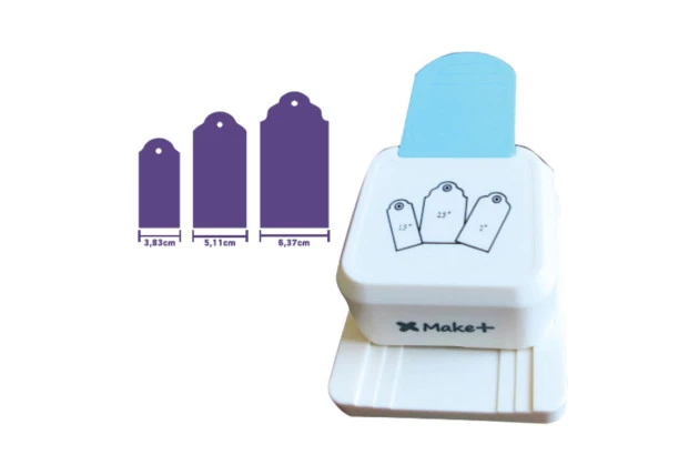 PERFURADOR DE PAPEL E EVA MODELO TAG 3 EM 1 - ESPESSURA ATÉ 2MM | MAKE+ 12061