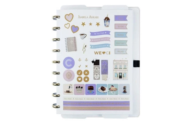 CADERNO INTELIGENTE GRANDE ROSE KEY BY ISABELA AKKARI  CIGD4366