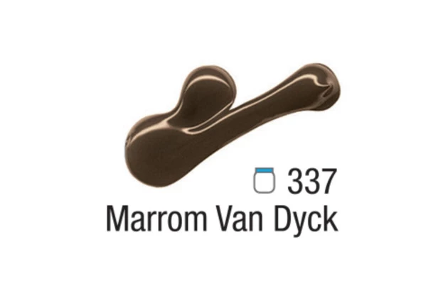 TINTA ACRÍLICA PARA TELA ACRYLIC COLORS 20ML MARROM VAN DYCK 337 - UNIDADE | ACRILEX 13123