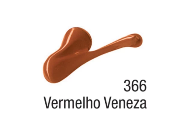 TINTA ACRÍLICA PARA TELA ACRYLIC COLORS 20ML VERMELHO VENEZA 366 - UNIDADE | ACRILEX 13123