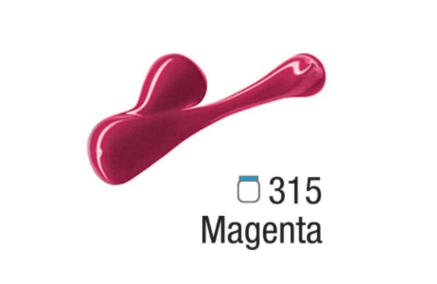 TINTA ACRÍLICA PARA TELA ACRYLIC COLORS 20ML MAGENTA 315 - UNIDADE | ACRILEX 13123