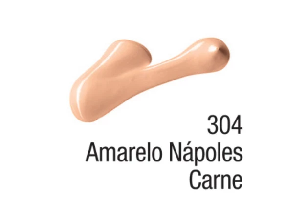 TINTA ACRÍLICA PARA TELA ACRYLIC COLORS 20ML AMARELO NÁPOLES CARNE 304 - UNIDADE | ACRILEX 13123
