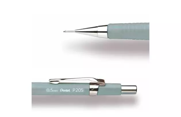 LAPISEIRA 0.5 PENTEL P200 CINZA - GRAFITE TÉCNICO P205JNPB | PENTEL
