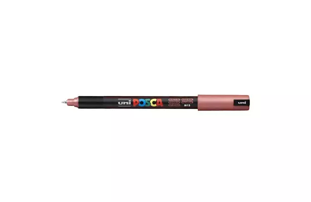 CANETA POSCA PC-1MR VERMELHO METÁLICO - PONTA EXTRAFINA 0,7MM | UNI-BALL