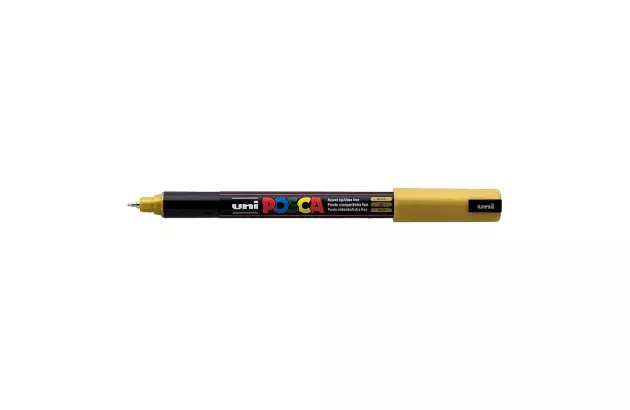 CANETA POSCA PC-1MR OURO - PONTA EXTRAFINA 0,7MM |UNI-BALL