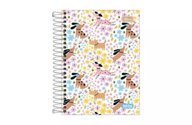 AGENDA ESPIRAL CAPA DURA M4 PEPPER F 2026 TILIBRA