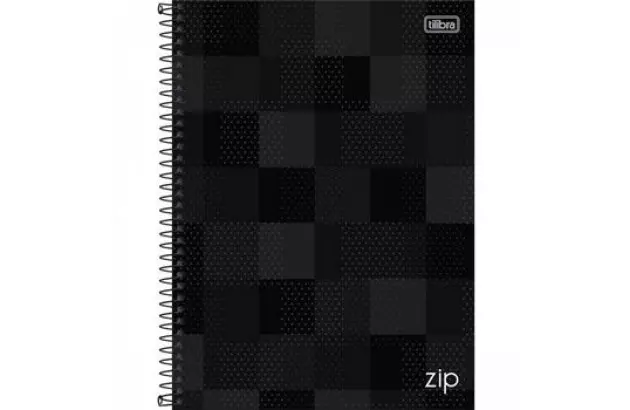 CADERNO CAPA DURA ZIP 1 MATERIA 80 FOLHAS TILIBRA