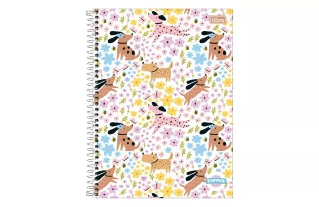 CADERNO UNIVERSITÁRIO CAPA DURA 16 MATÉRIA 256 FOLHAS 200X275 PEPPER FEMININO SORTIDO TILIBRA