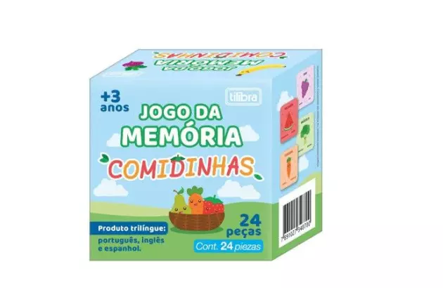 JOGO DA MEMORIA COMIDINHA 24 PECAS TILIBRA