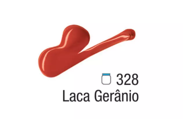 TINTA ACRÍLICA PARA TELA ACRYLIC COLORS 20ML LACA GERÂNIO 328 - UNIDADE | ACRILEX 13123