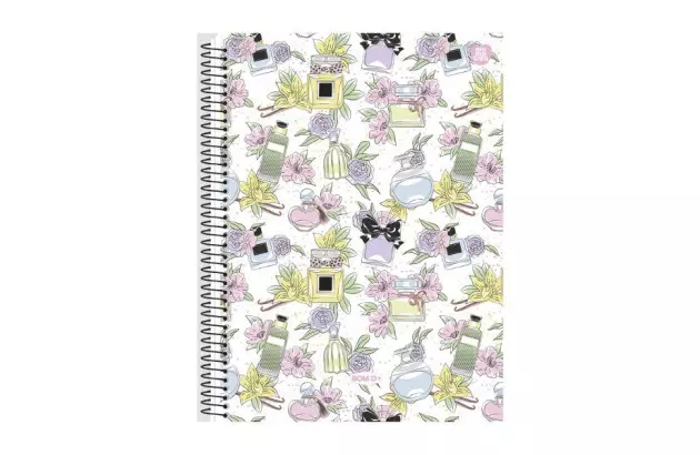 CADERNO CAPA DURA 15 MATERIAS 300 FOLHAS BOM D+ FEMININO ANIMATIVA