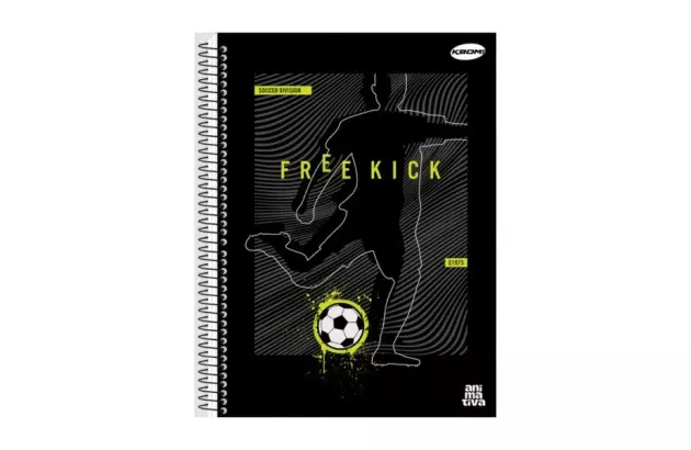 CADERNO CAPA DURA 10 MATERIAS 160 FOLHAS KBOM MASCULINO ANIMATIVA
