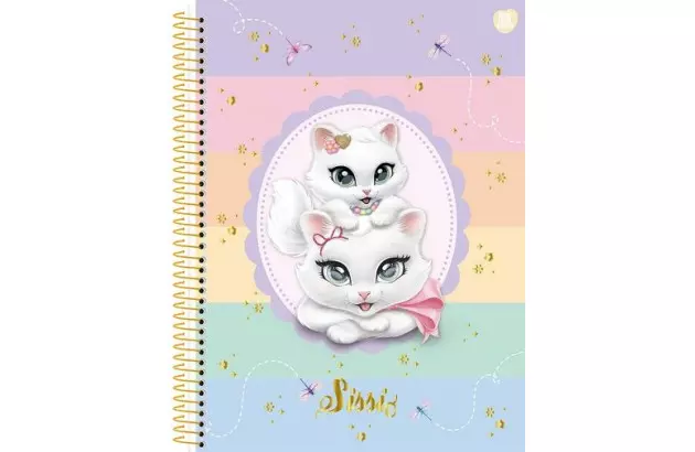 CADERNO CAPA DURA 1 MATERIA SISSIS 80 FOLHAS ANIMATIVA