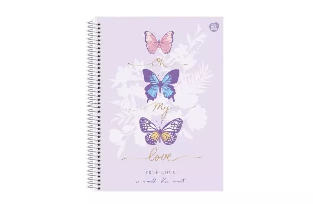 CADERNO CAPA DURA 10 MATERIAS 160 FOLHAS PAPILIO ANIMATIVA
