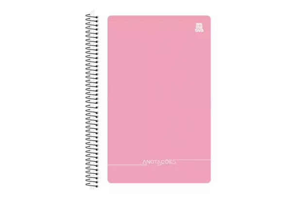 CADERNETA ESPIRAL CAPA DURA 1/8 80 FOLHAS ANOTACOES ANIMATIVA