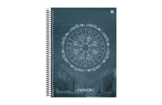 CADERNO CAPA DURA 15 MATERIAS 240 FOLHAS NORDIC ANIMATIVA
