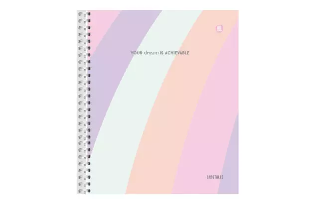 CADERNO UNIVERSITARIO CAPA FLEXIVEL 1 MATERIAS 80 FOLHAS CRISTALES ANIMATIVA