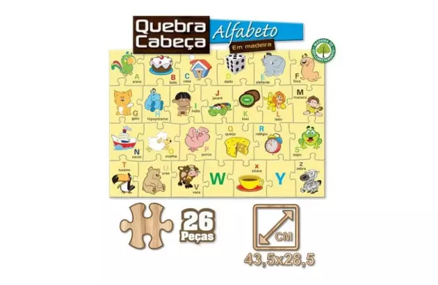 QUEBRA CABEÇA ALFABETO + 4 ANOS PAIS E FILHOS