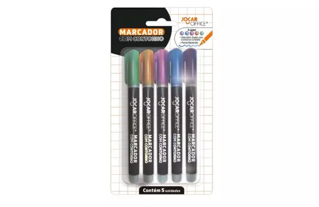 MARCADOR COM CONTORNO CORES VARIADAS JOCAR 94113